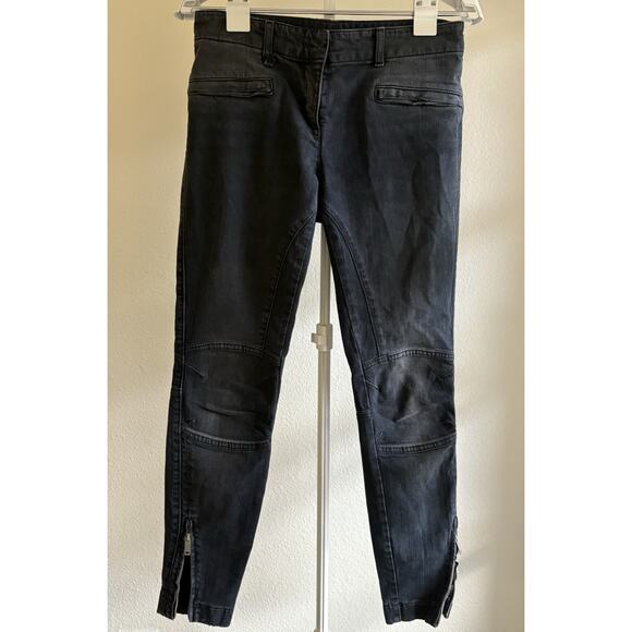 R13 Moto Skinny Jeans Women's Size 28 Black Denim Distressed Vintage Style Italy - Picture 3 of 16